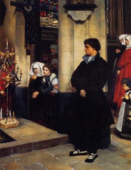 詹姆斯 蒂索 During the Service, Martin Luther's Doubts